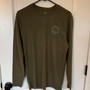 Volcom Men's Long Sleeve Tee in Olive Green